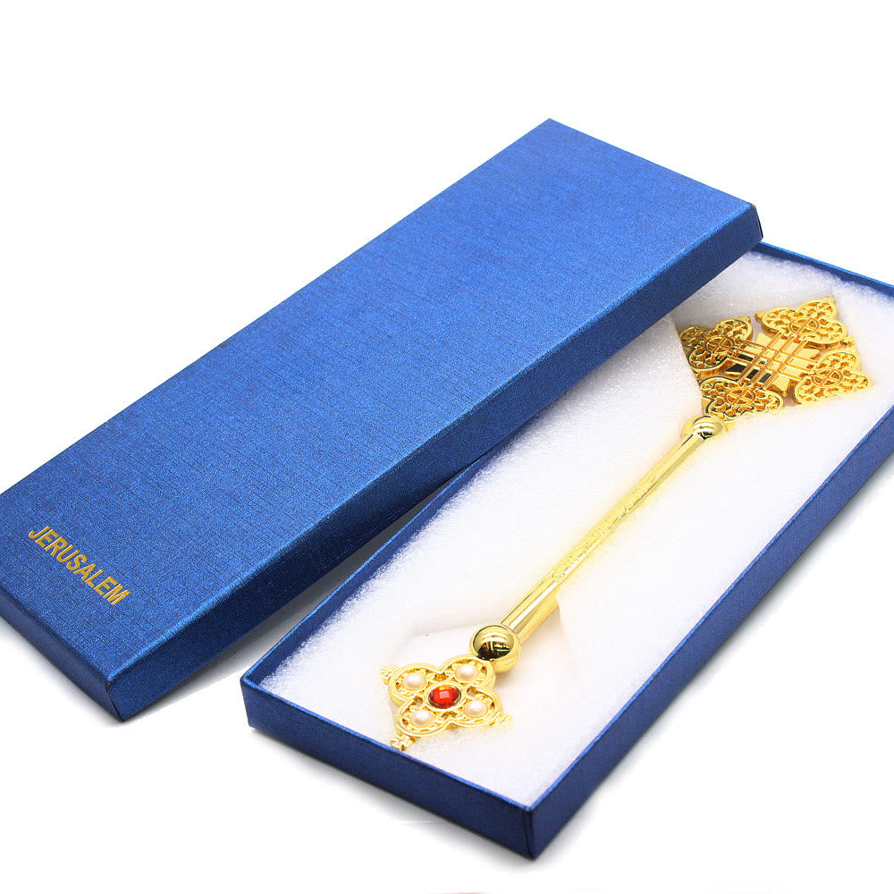 Christianartworkshop Croix de Jérusalem de style classique, symbole de la foi divine et de la bénédiction des mains - image 1