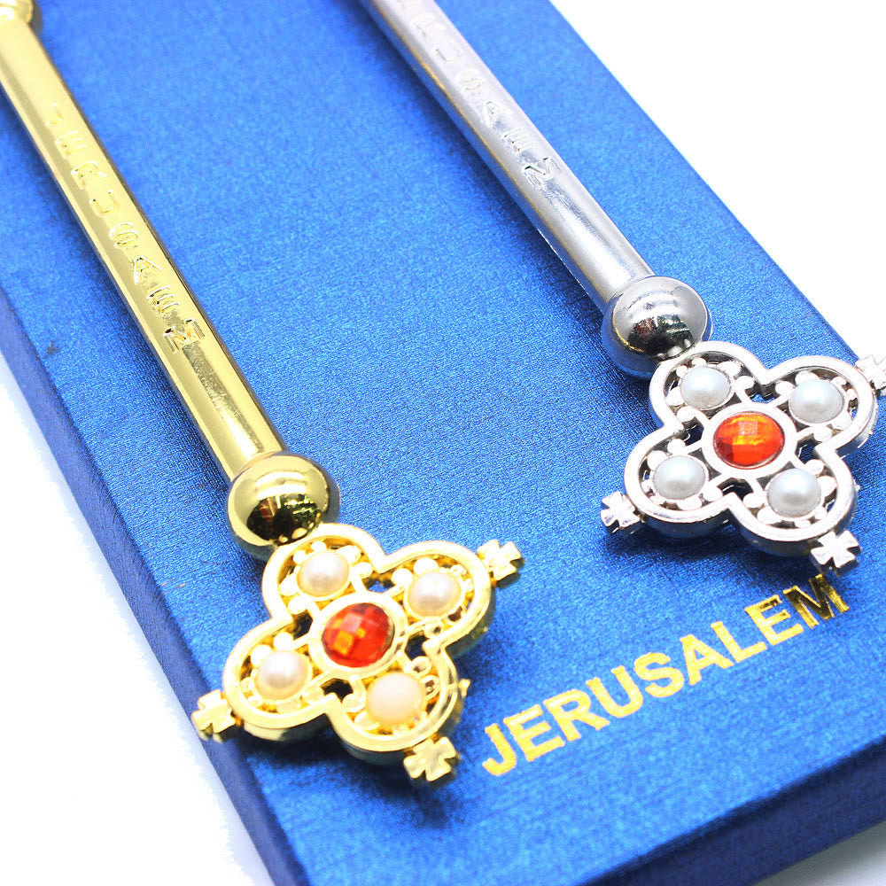 Christianartworkshop Croix de Jérusalem de style classique, symbole de la foi divine et de la bénédiction des mains - image 8