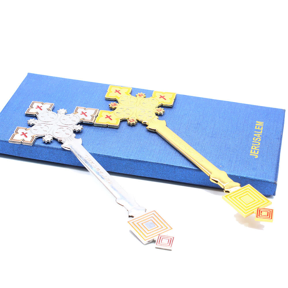 Christianartworkshop Croix de Jérusalem classique en forme de croix royale, symbole de bénédiction - image 0