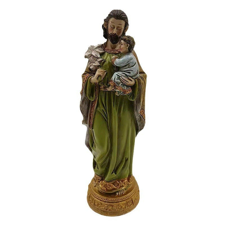 Christianartworkshop Décoration de bureau classique représentant Saint Joseph tenant l'Enfant Jésus - Résine - image 0