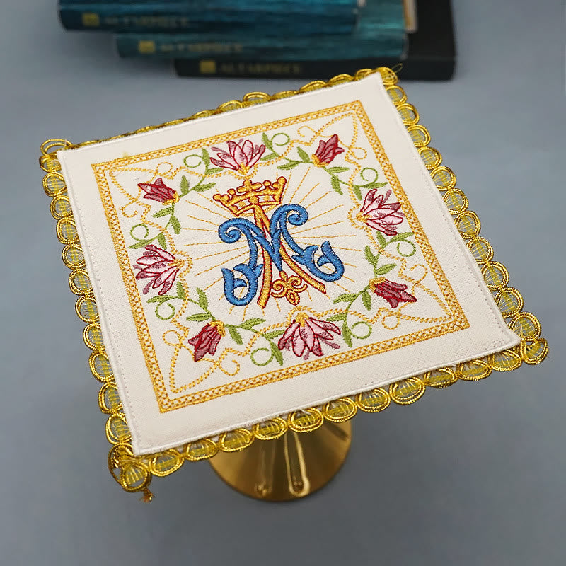 Christianartworkshop Ensemble de linge d'autel Marial Floral Grace de style classique - image 6