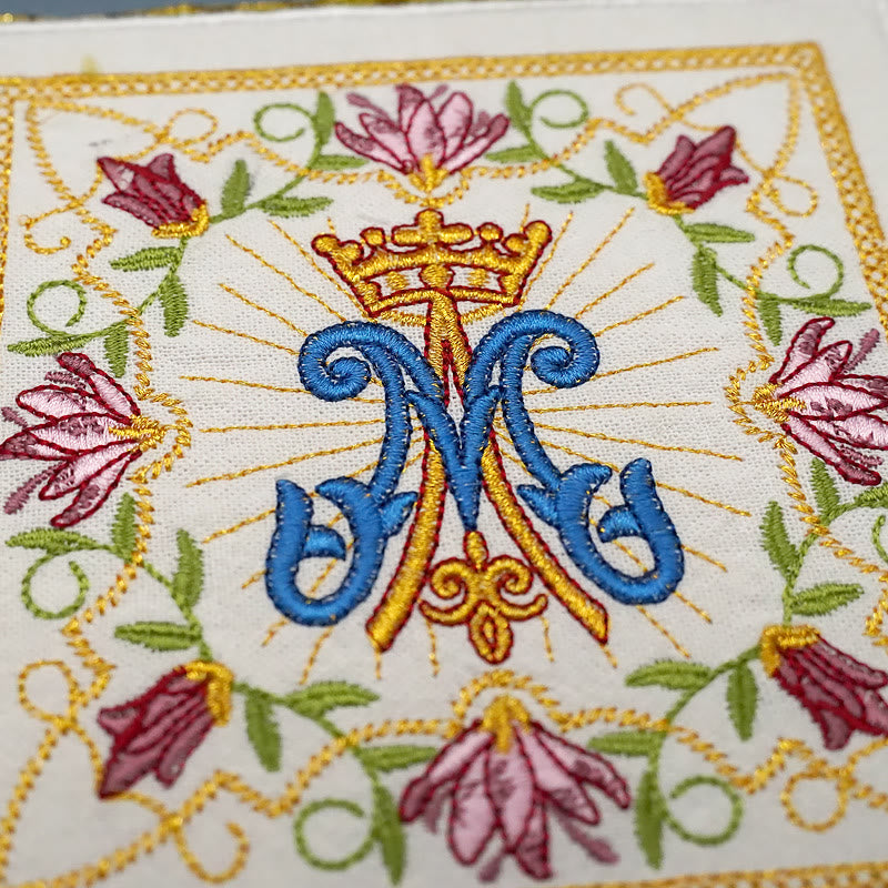 Christianartworkshop Ensemble de linge d'autel Marial Floral Grace de style classique - image 7