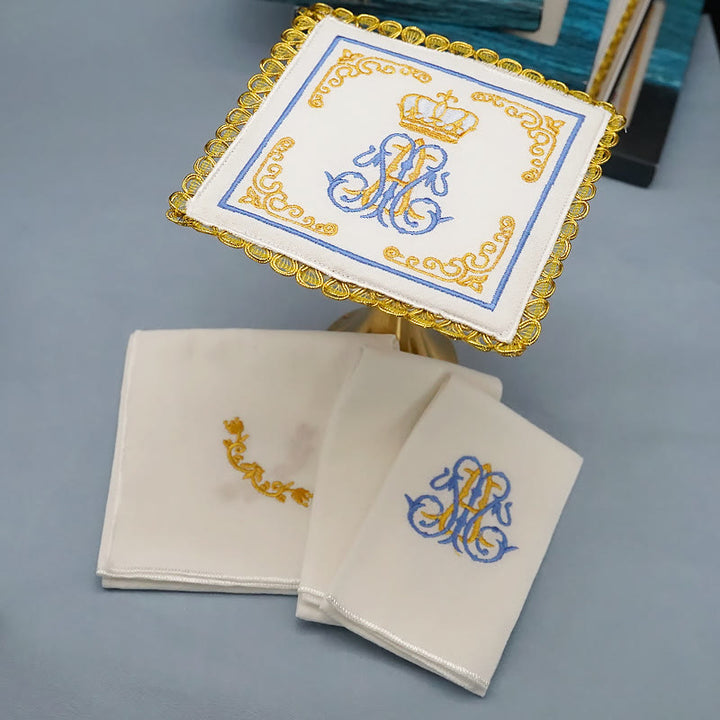 Christianartworkshop Ensemble de linge d'autel « Majesté florale divine » style classique - image 1