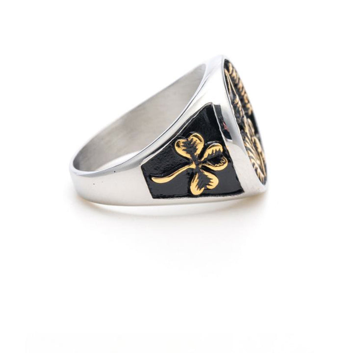 Bague Saint Patrick classique en acier inoxydable de Christianartworkshop - image 3