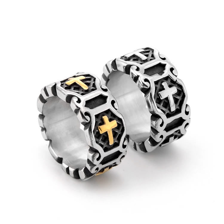 Bague élégante en forme de croix sacrée, style moderne, Christianartworkshop - image 5