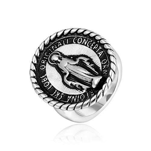Bague de bénédiction médaillon Vierge Marie style classique de Christianartworkshop - image 4