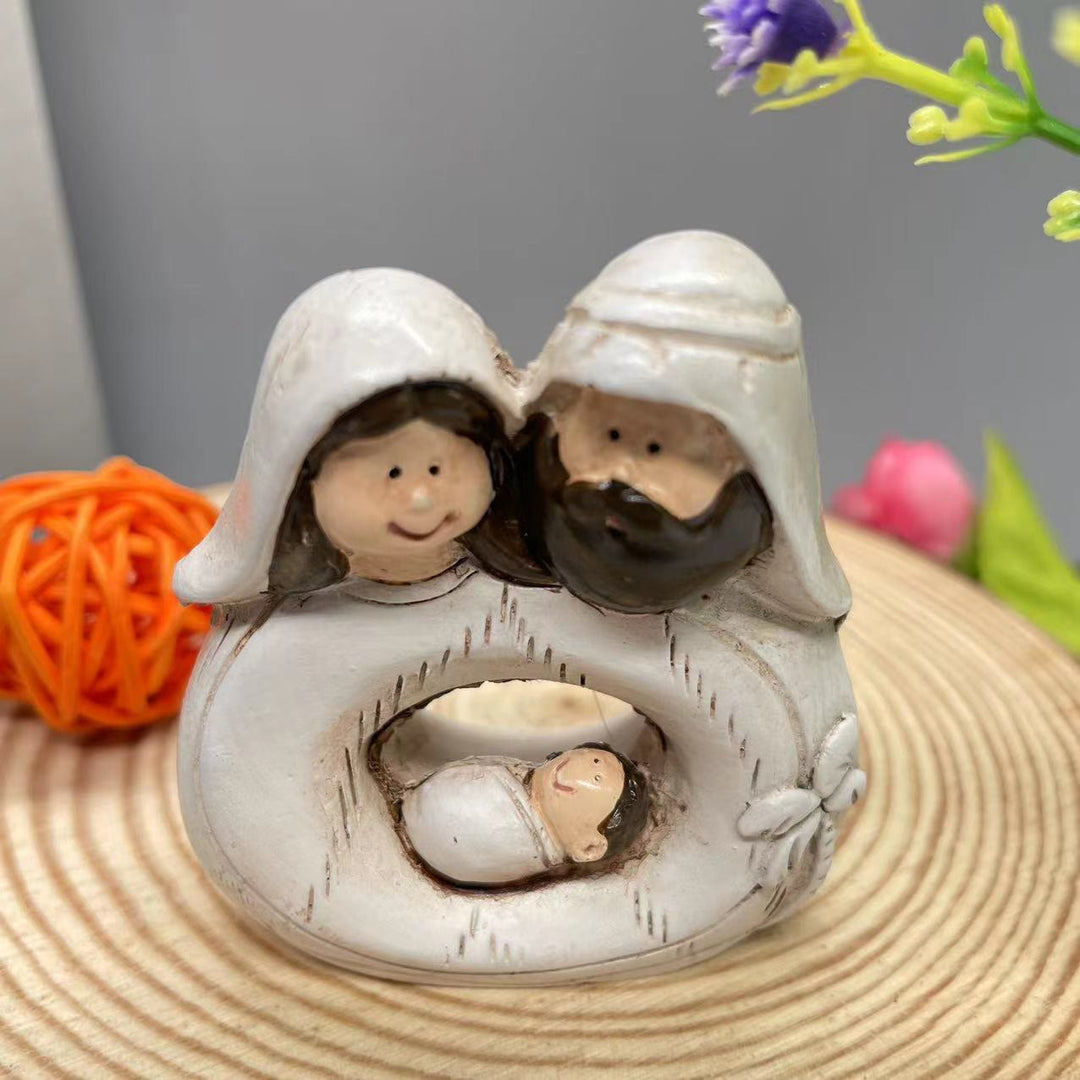 Christianartworkshop Crèche de style classique, scène de la Sainte Famille, décoration de bureau - La Sainte Famille - image 0