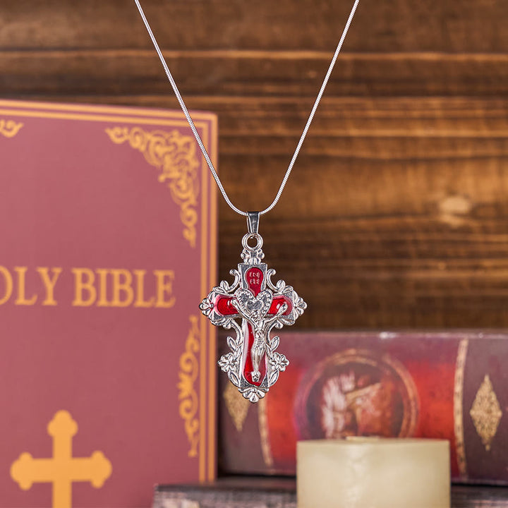 Christianartworkshop Collier pendentif croix de Jésus style classique 4 couleurs - image 8
