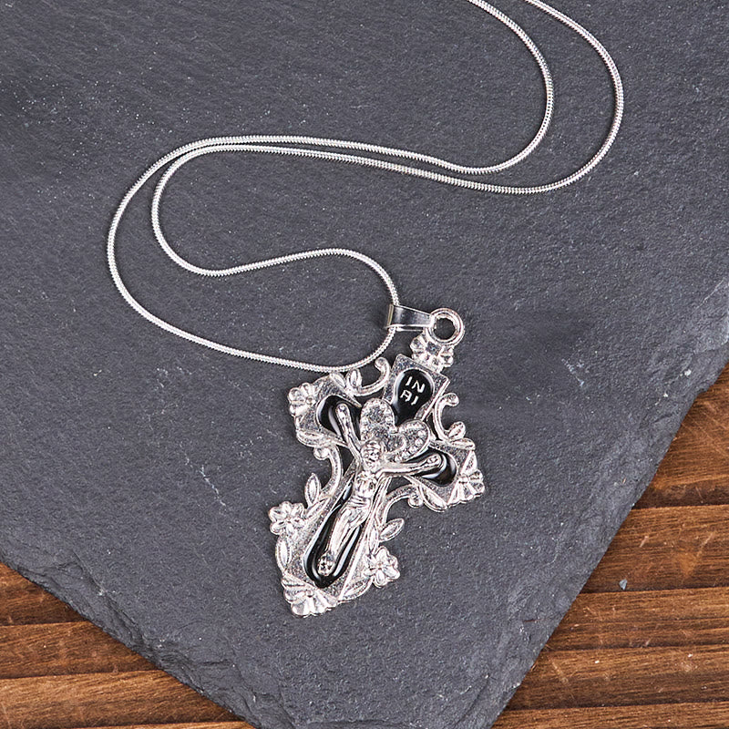 Christianartworkshop Collier pendentif croix de Jésus style classique 4 couleurs - image 12