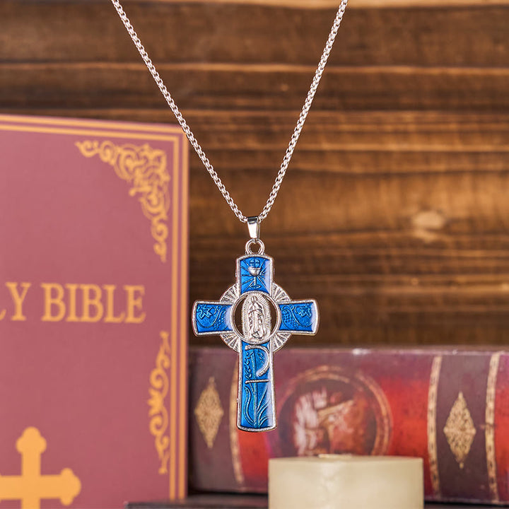 Christianartworkshop Collier pendentif croix de la Vierge Marie Notre-Dame de Guadalupe, 6 couleurs - image 6