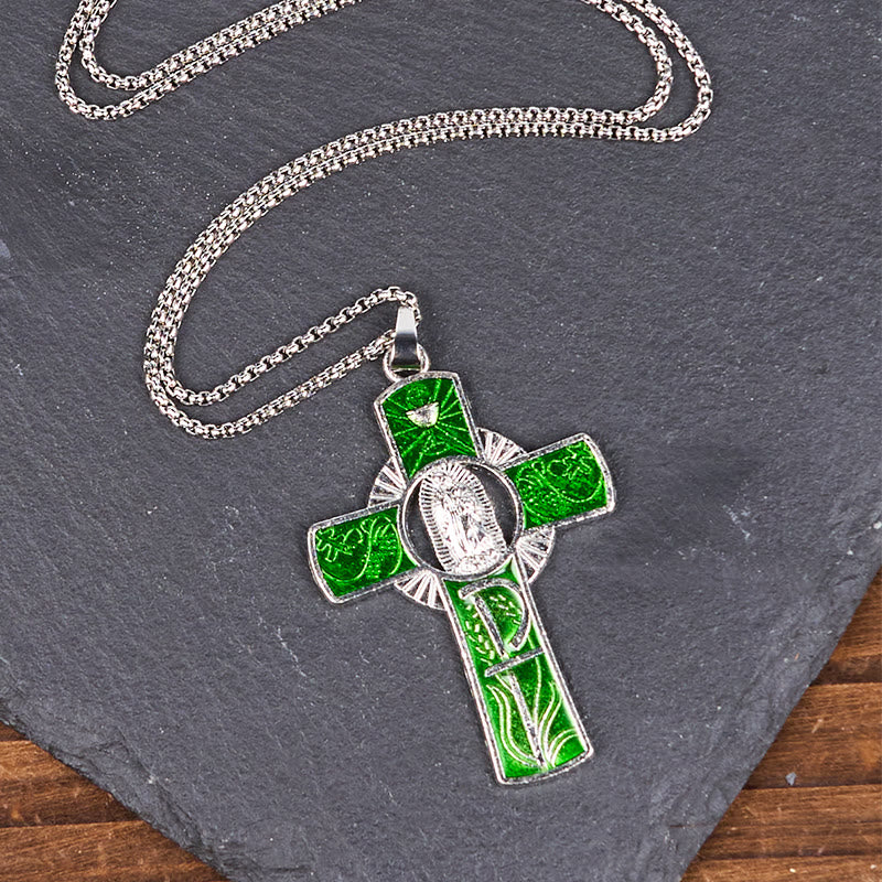 Christianartworkshop Collier pendentif croix de la Vierge Marie Notre-Dame de Guadalupe, 6 couleurs - image 10