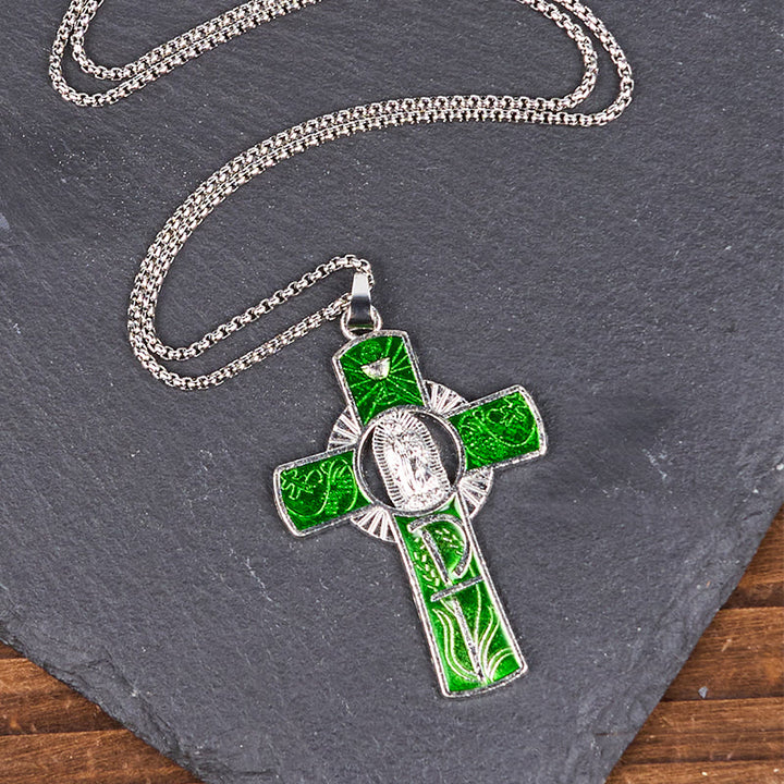 Christianartworkshop Collier pendentif croix de la Vierge Marie Notre-Dame de Guadalupe, 6 couleurs - image 10