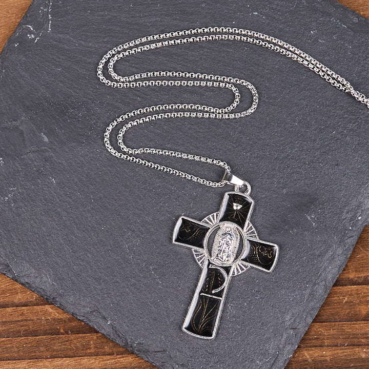 Christianartworkshop Collier pendentif croix de la Vierge Marie Notre-Dame de Guadalupe, 6 couleurs - image 11
