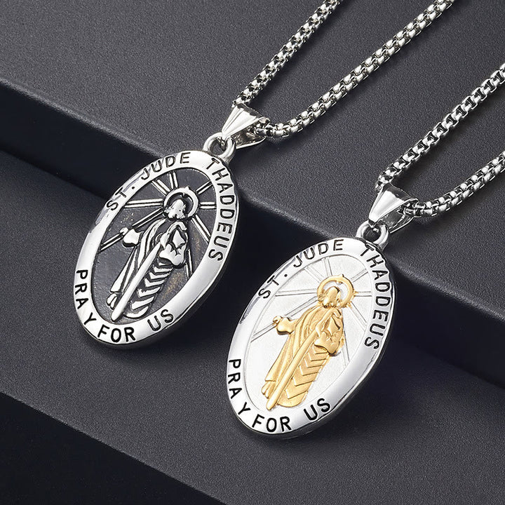 Christianartworkshop Collier pendentif Saint Jude Thaddée - Argent - image 0