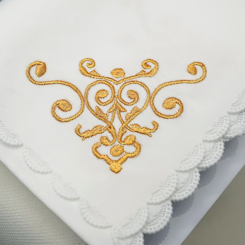 Christianartworkshop Ensemble de lin d'autel religieux comprenant une croix divine, un calice, un voile et un purificatoire - image 3