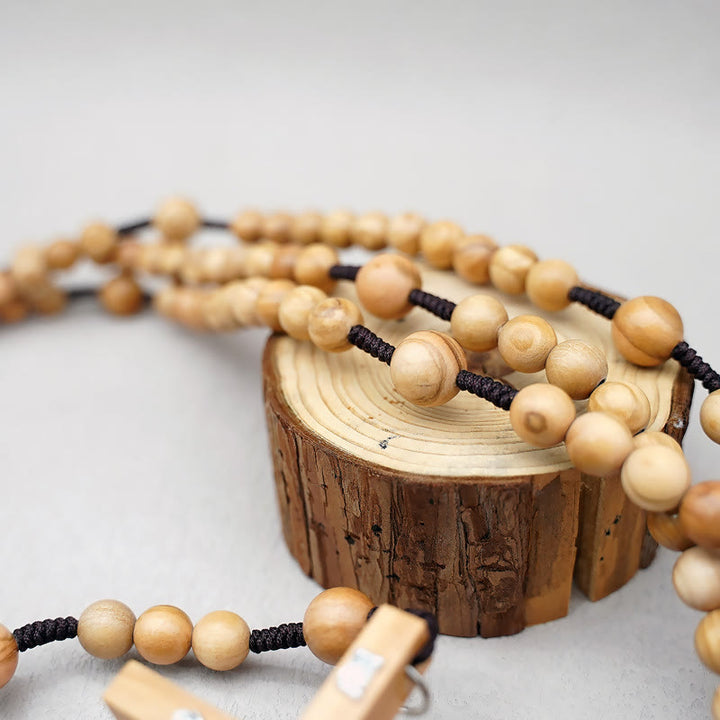 Christianartworkshop Chapelet de prière à quinze dizaines en bois d'olivier de 12 mm - image 5