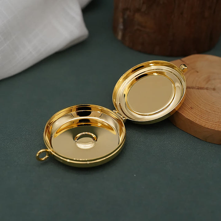 Christianartworkshop Pyx plaqué or à motif « Voyez cet homme » – Vase sacré pour la Sainte Eucharistie - image 5