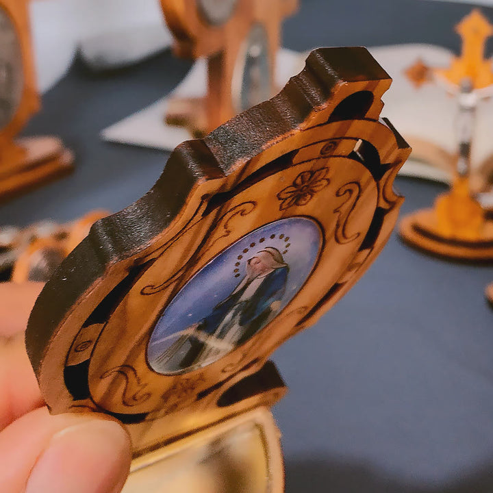 Christianartworkshop Béniten en bois d'olivier, médaille miraculeuse, Assomption de Notre-Dame - image 4