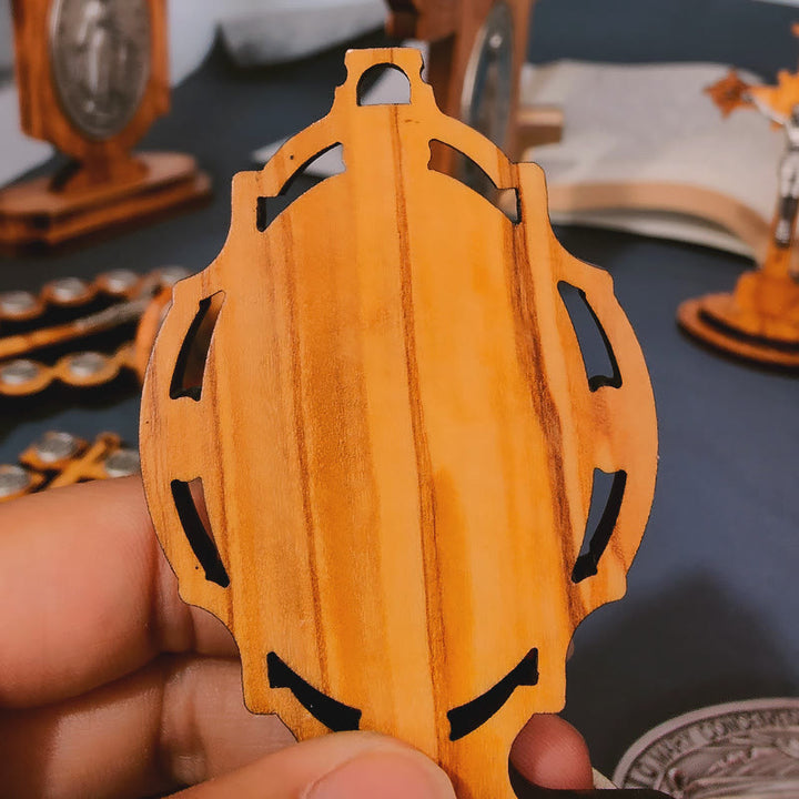 Christianartworkshop Béniten en bois d'olivier, médaille miraculeuse, Assomption de Notre-Dame - image 6