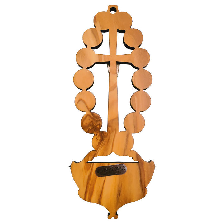 Christianartworkshop Bénitier de Damien, Station du Chemin de Croix en Bois d'Olivier - image 5
