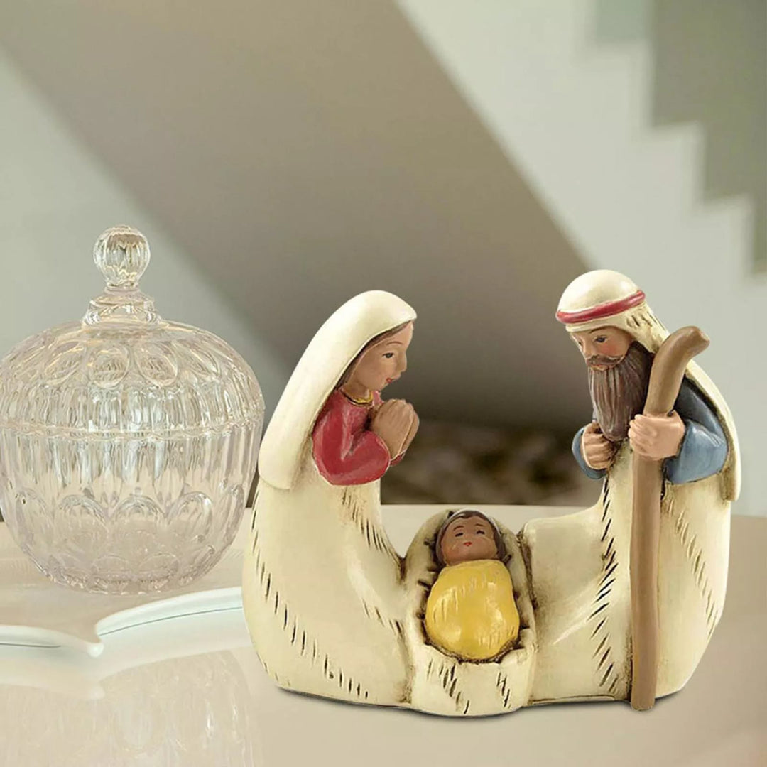 Christianartworkshop Ensemble de figurines de la Nativité de la Sainte Famille, décorations de bureau - image 1