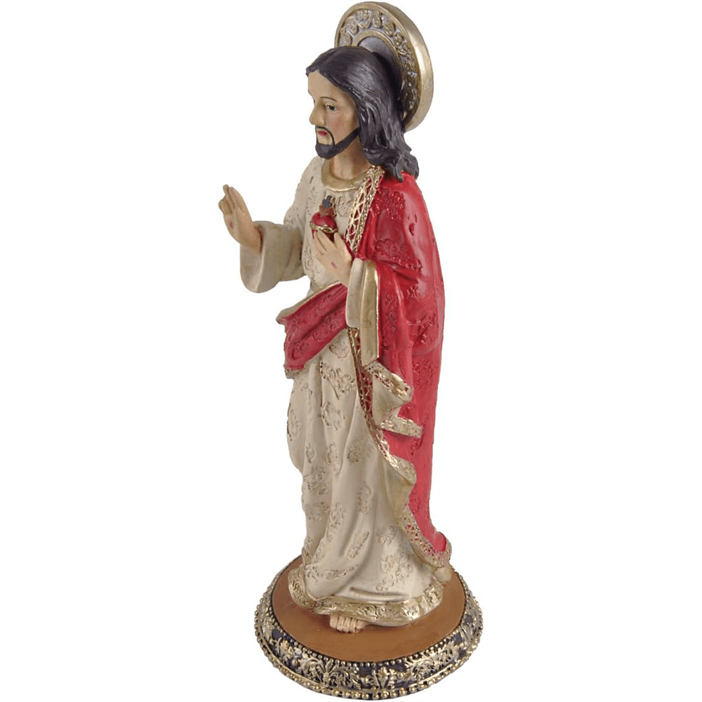 Christianartworkshop Statue du Sacré-Cœur de Jésus en résine, souvenir d'église, ornement de bureau - image 2