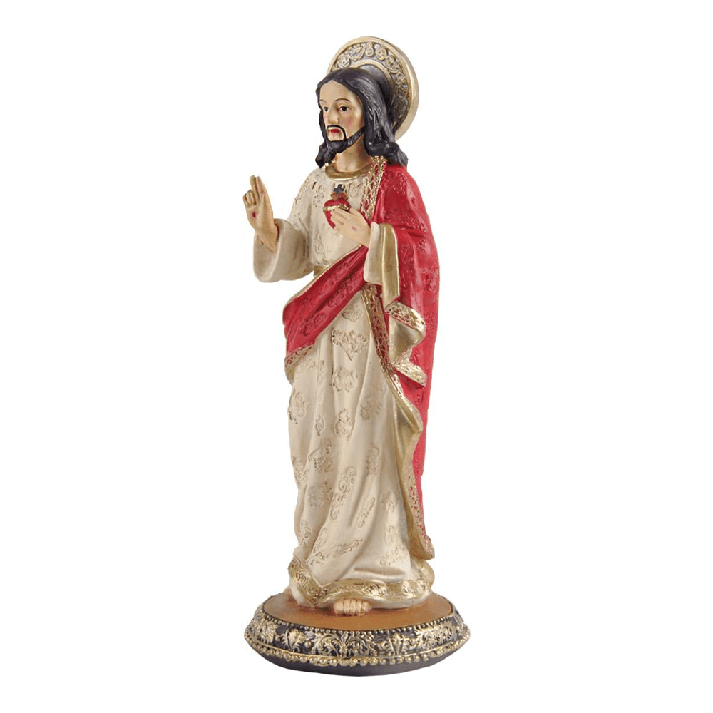 Christianartworkshop Statue du Sacré-Cœur de Jésus en résine, souvenir d'église, ornement de bureau - image 1