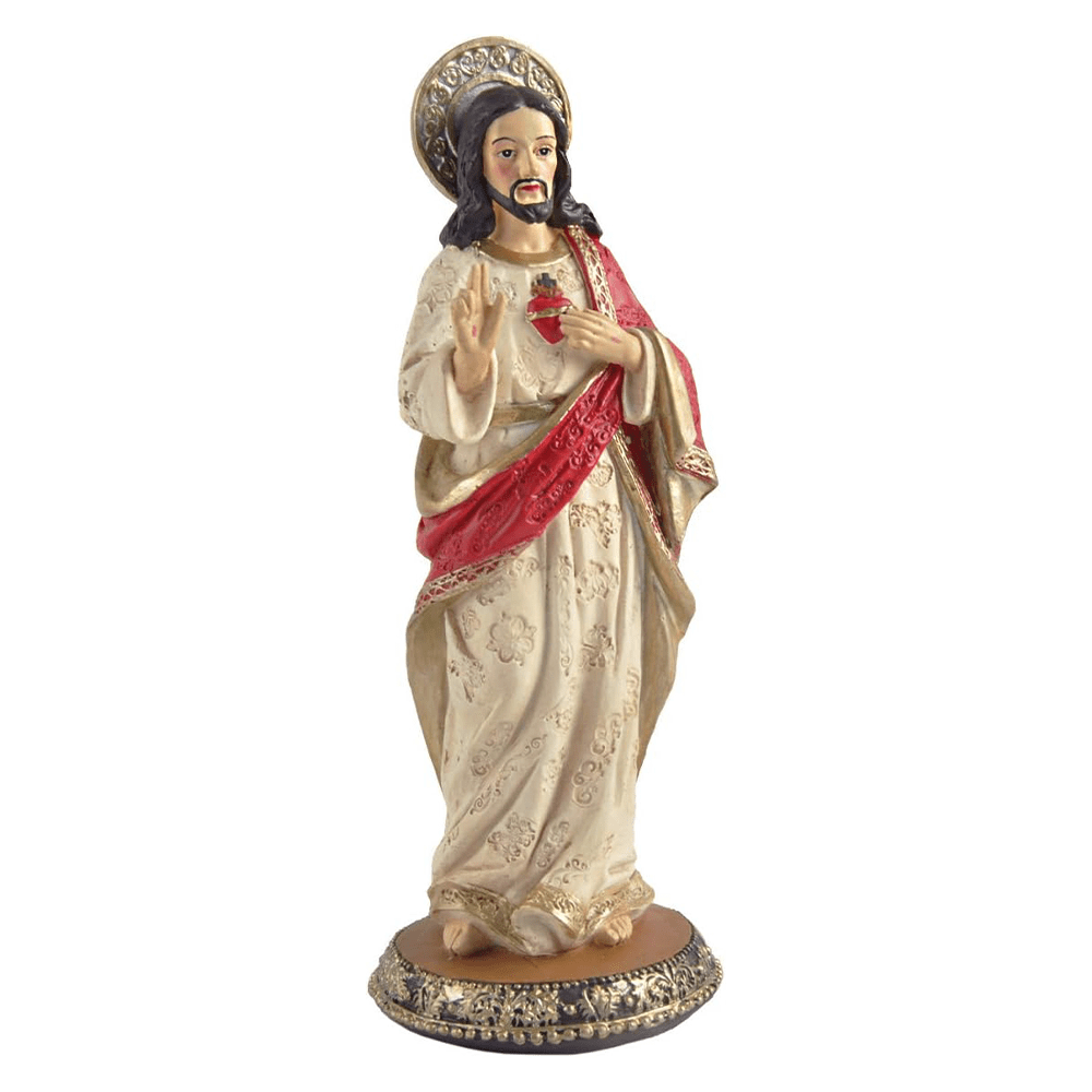 Christianartworkshop Statue du Sacré-Cœur de Jésus en résine, souvenir d'église, ornement de bureau - Sacré-Cœur de Jésus - image 0