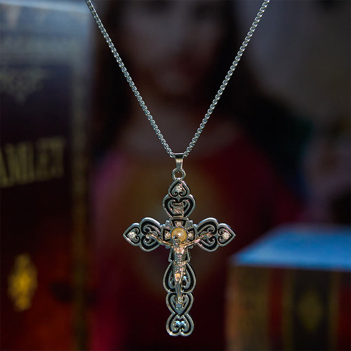 Christianartworkshop Ensemble de 6 pierres précieuses de couleur 3 - Croix de la Trinité avec pendentif en perle - image 11