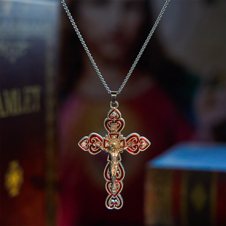 Christianartworkshop Ensemble de 6 pierres précieuses de couleur 3 - Croix de la Trinité avec pendentif en perle - image 9