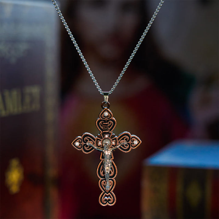 Christianartworkshop Ensemble de 6 pierres précieuses de couleur 3 - Croix de la Trinité avec pendentif en perle - image 6