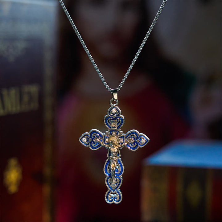 Christianartworkshop Ensemble de 6 pierres précieuses de couleur 3 - Croix de la Trinité avec pendentif en perle - image 10