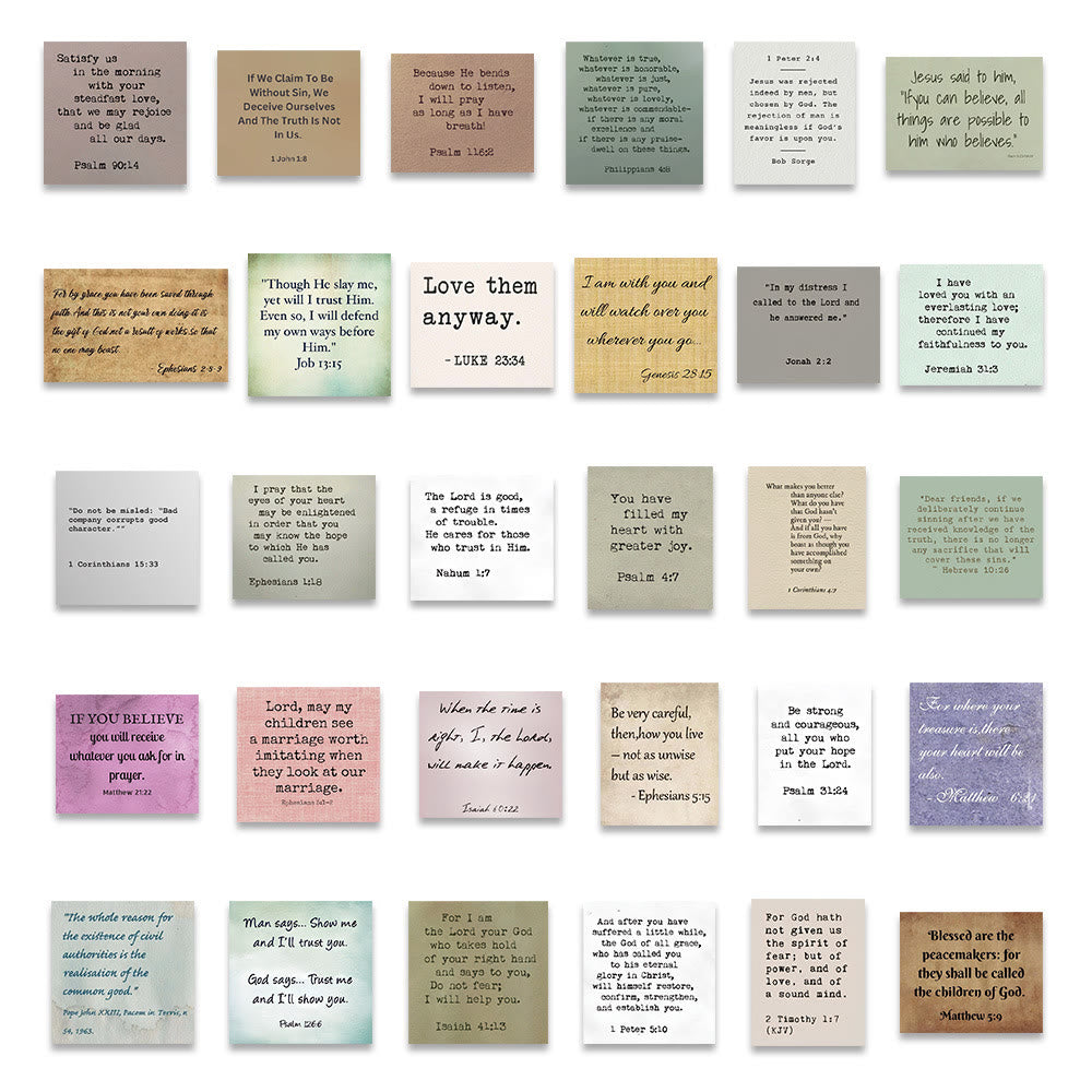 Christianartworkshop Autocollants de citations inspirantes de versets bibliques classiques sur la foi - image 6