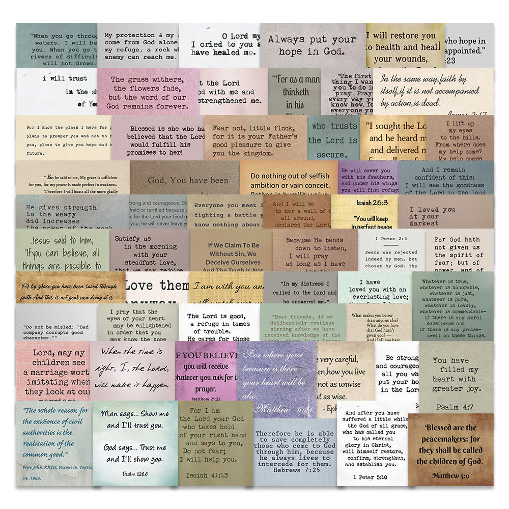 Christianartworkshop Autocollants de citations inspirantes de versets bibliques classiques sur la foi - image 1