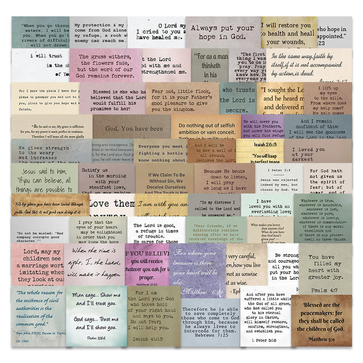 Christianartworkshop Autocollants de citations inspirantes de versets bibliques classiques sur la foi - image 1