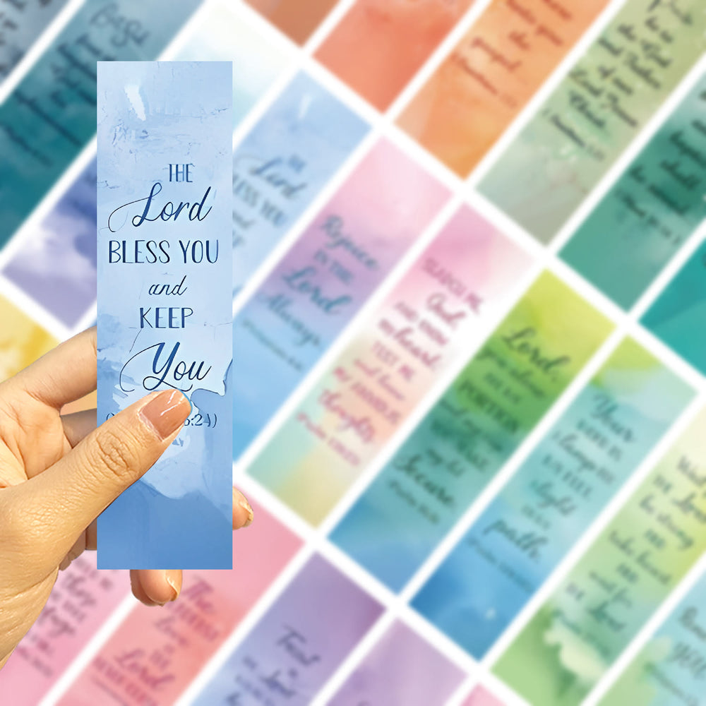 Christianartworkshop Lot de 30 marque-pages aquarelle avec versets bibliques et citations inspirantes - image 1