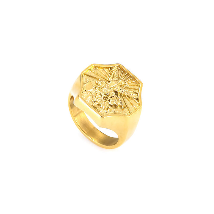 Bague exclusive Christianartworkshop représentant l'archange Saint Michel - Expression de la foi au quotidien - image 5