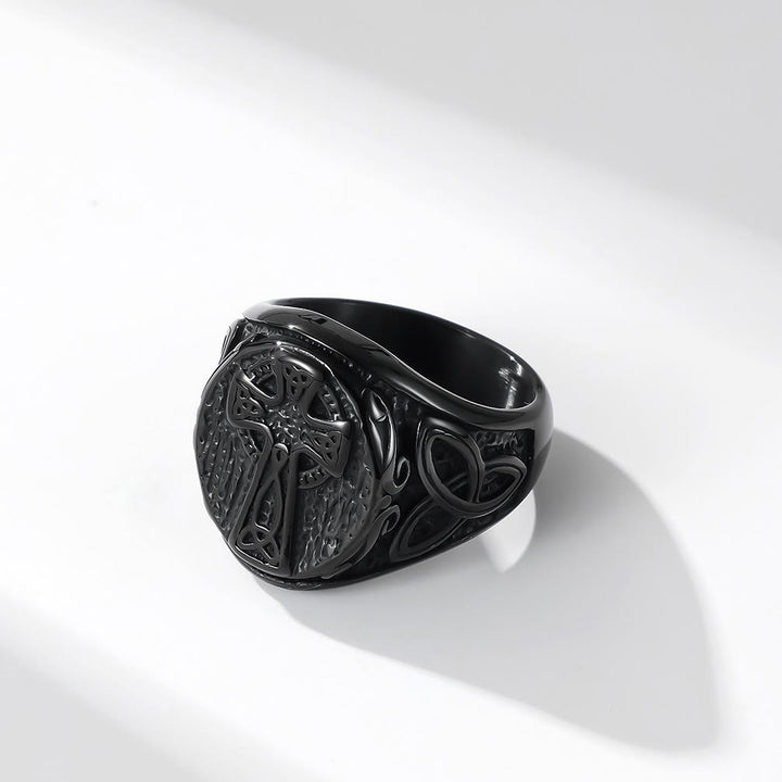 Christianartworkshop Bague Croix Celtique Foi Éternelle - Un Symbole de Dévotion Intemporelle - Noir - US 13 - image 2