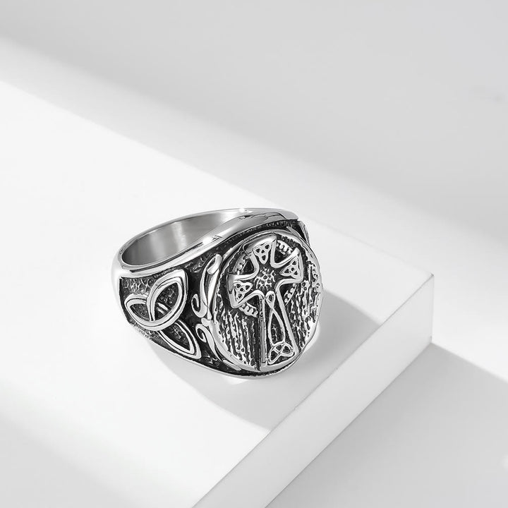 Christianartworkshop Bague Croix Celtique Foi Éternelle - Un Symbole de Dévotion Intemporelle - image 1