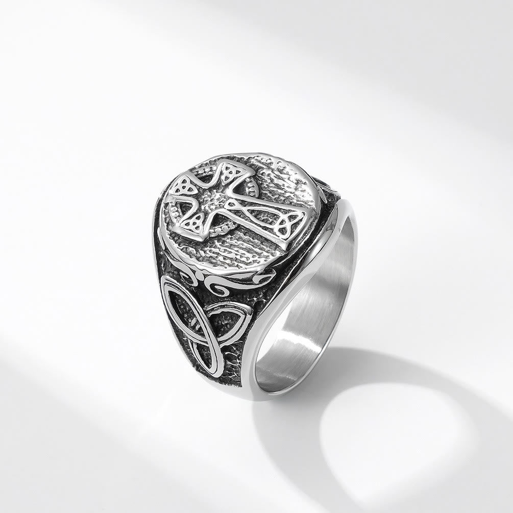 Christianartworkshop Bague Croix Celtique Foi Éternelle - Un Symbole de Dévotion Intemporelle - Argent - US 13 - image 4