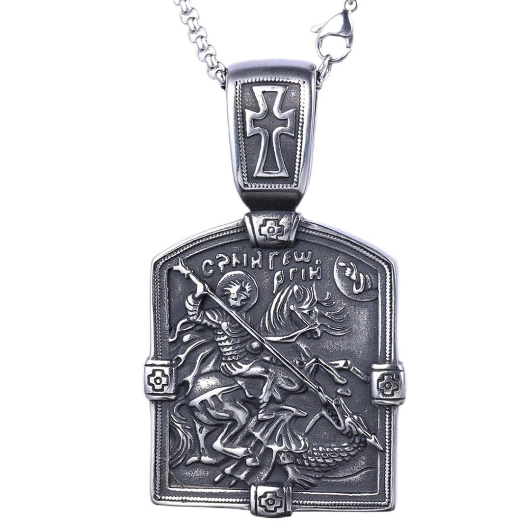 Christianartworkshop Collier Saint Georges terrassant le dragon - Symbole de courage et de protection divine - image 4