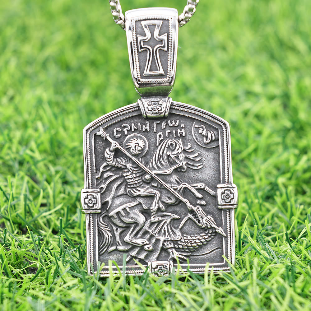 Christianartworkshop Collier Saint Georges terrassant le dragon - Symbole de courage et de protection divine - image 3