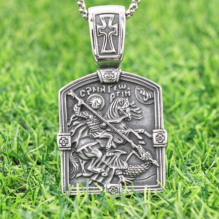 Christianartworkshop Collier Saint Georges terrassant le dragon - Symbole de courage et de protection divine - image 3