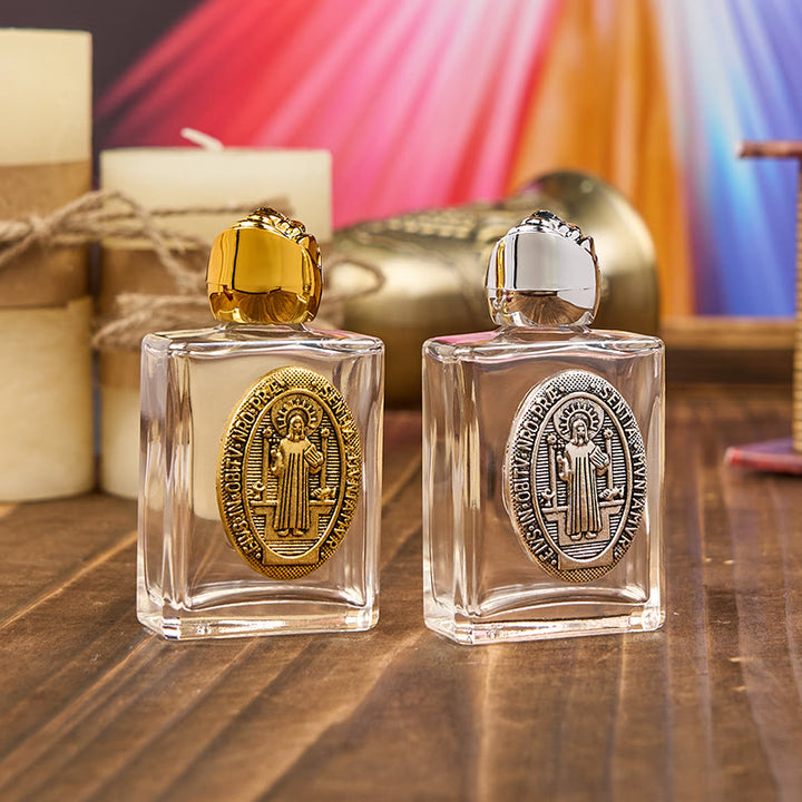 Christianartworkshop Bouteille d'eau bénite exclusive Saint Benoît – Un vase de bénédiction et de protection - image 2