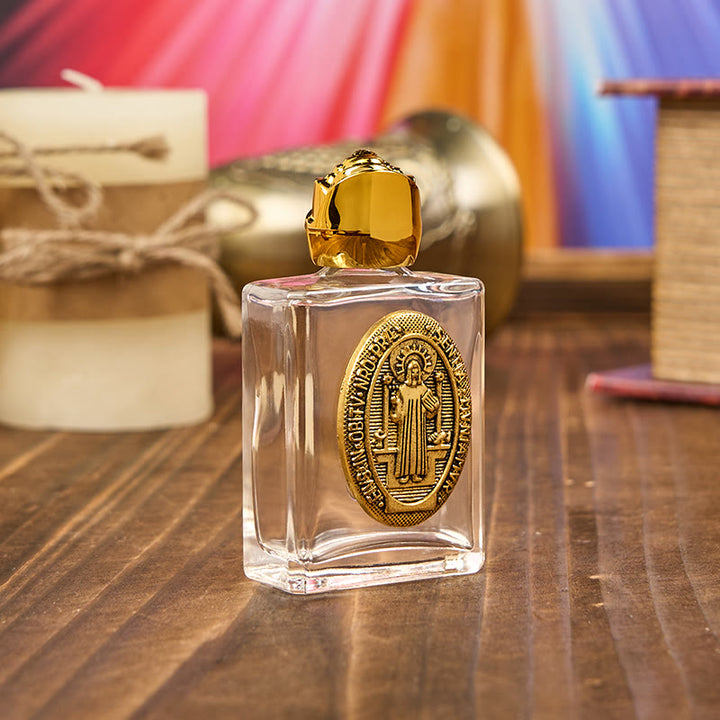 Christianartworkshop Bouteille d'eau bénite exclusive Saint Benoît – Un vase de bénédiction et de protection - image 4