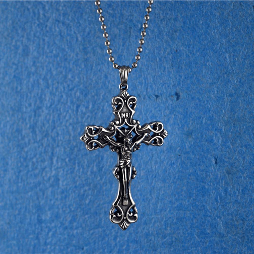 Christianartworkshop Collier crucifix orné - Un symbole profond de dévotion et de foi intemporelle - Crucifix - image 0