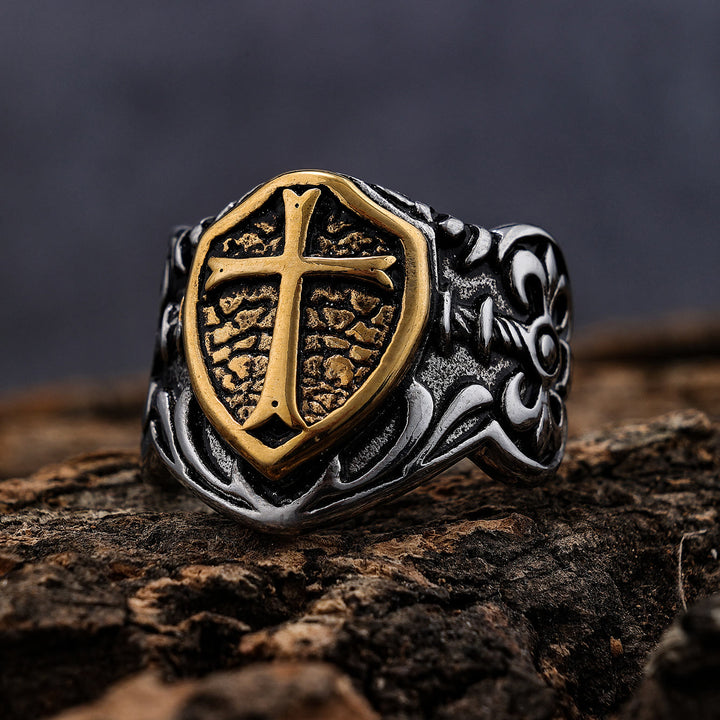 Bague croix artisanale exclusive de Christianartworkshop - Expression de la foi au quotidien - US 14 - image 0
