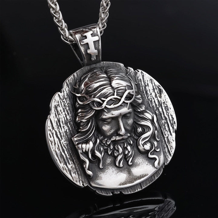Christianartworkshop Collier pendentif Couronne d'épines de Jésus - Un symbole profond de foi et de dévotion - Couronne d'épines de Jésus - image 0