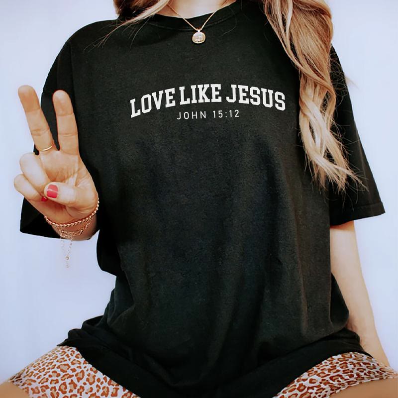 T-shirt Christianartworkshop Aimer comme Jésus - Noir - 2XL - image 0