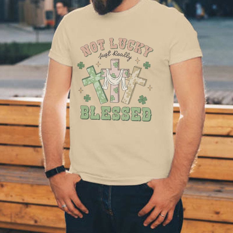 T-shirt Christianartworkshop « Pas chanceux, juste béni » inspiré par la foi - image 16